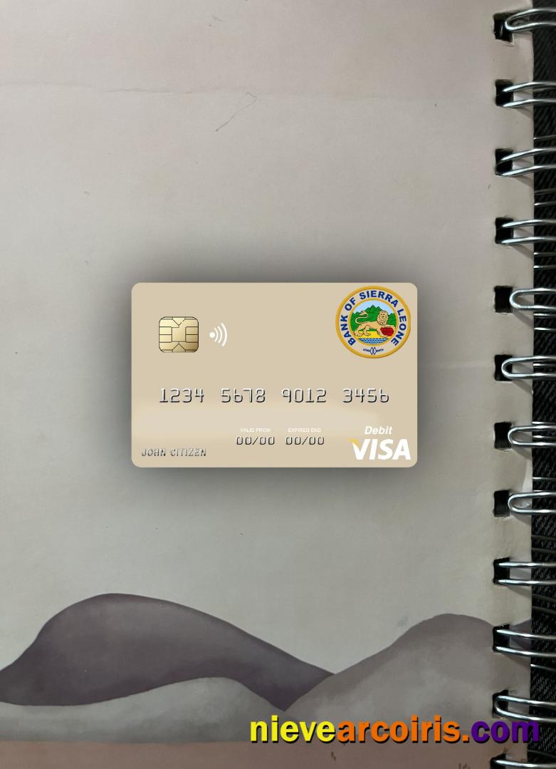 Sierra Leone Bank of Sierra Leone visa debit card photolook